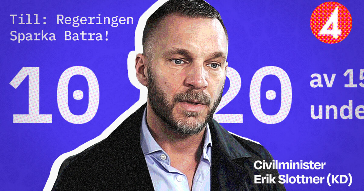 Civilminister Erik Slottner om Kläggets namninsamling för att avsätta Anna Kinberg Batra