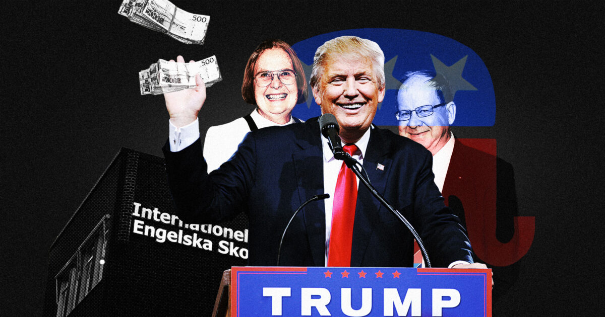 Hans och Barbara Bergström och Donald Trump.