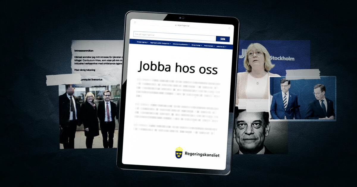 En iPad med rubriken "Jobba hos oss"