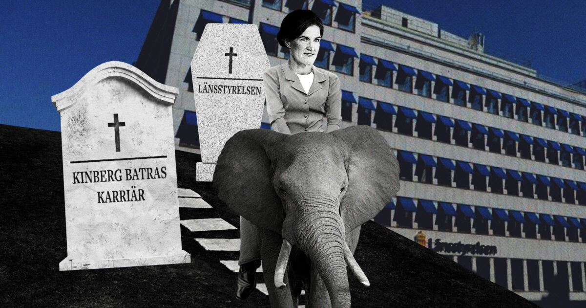 Anna Kinberg Batra på elefantkyrkogården. Kläggets montage.