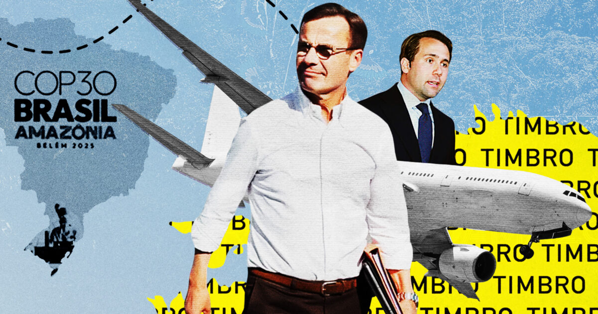 Ulf Kristersson väljer Timbros konferens i Tallin framför COP30. Kläggets montage.