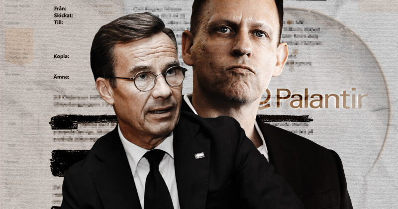 Ulf Kristersson (M) och Peter Thiel, Palantir