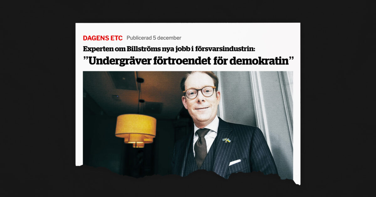 Klägget blev intervjuat om Tobias Billström