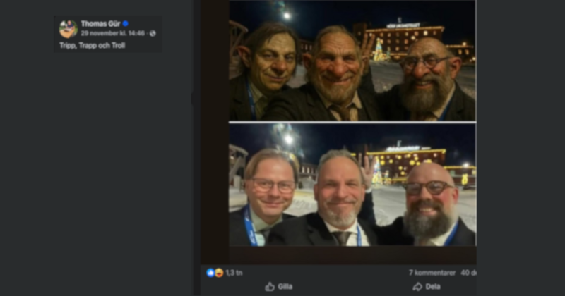 Facebook-post från Thomas Gür
