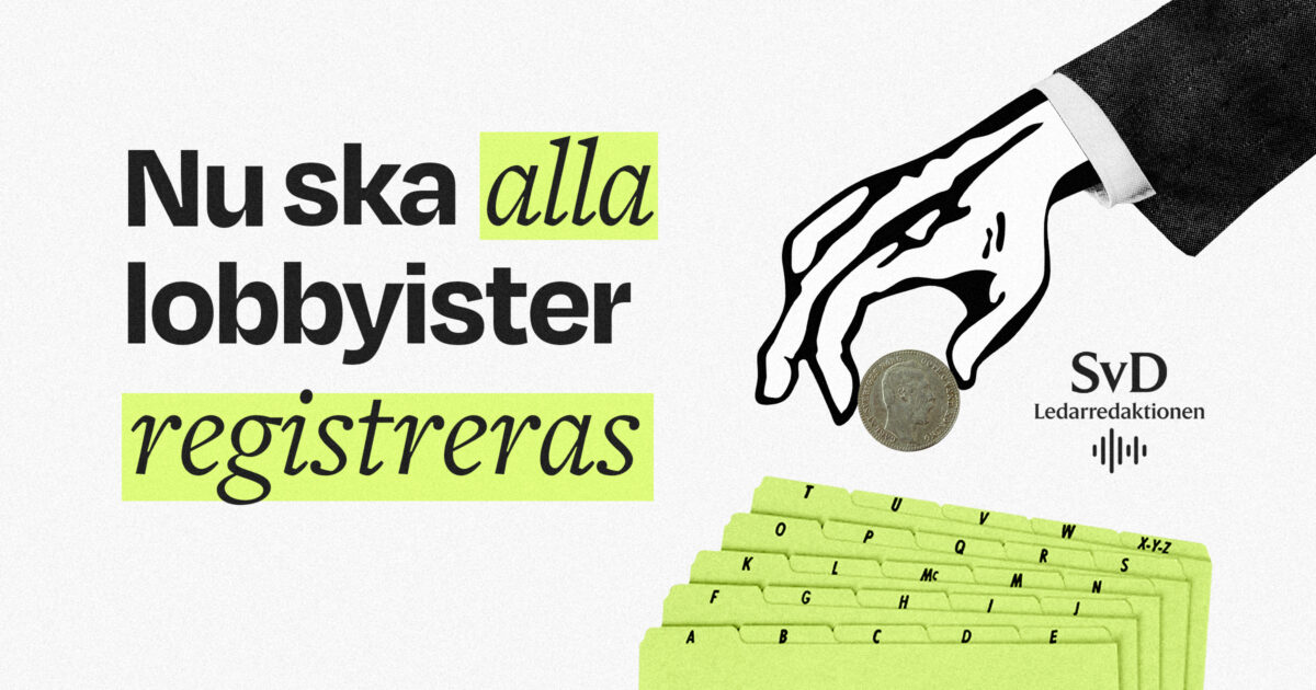 Bilden illustrerar SvD-podden "Nu ska alla lobbyister registreras"
