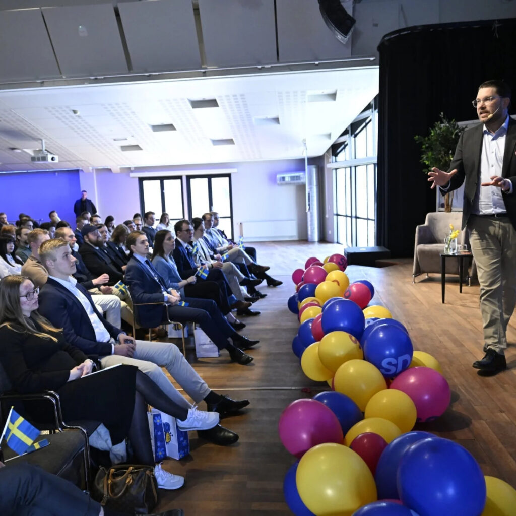 Jimmie Åkesson på Ungsvenskarnas valkickoff 2026