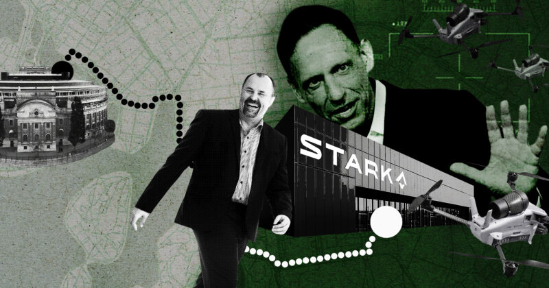 Lars Püss (M) och Peter Thiel. Kläggets montage.